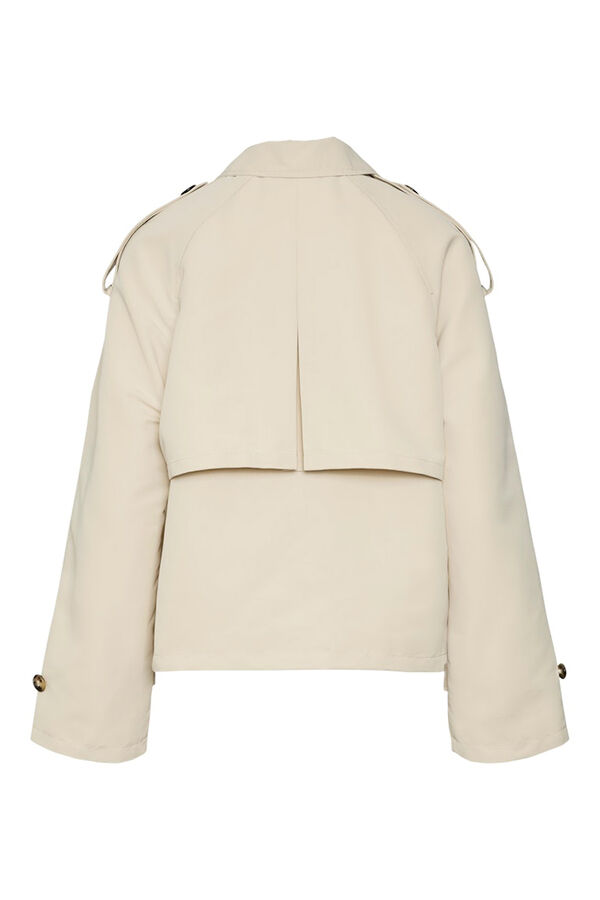 Vero Moda Gabardina curta gola de aba Tostado