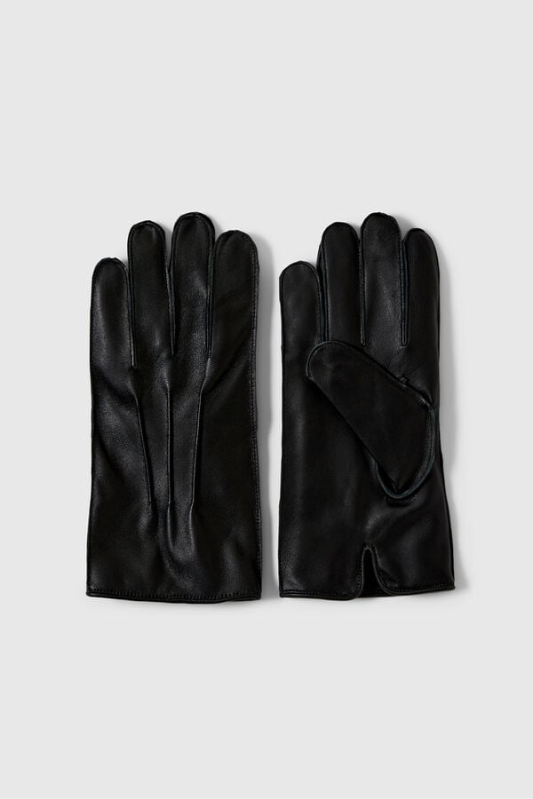 Selected Luvas 100% couro bovino Preto