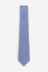 Cortefiel Natural silk tie Blue