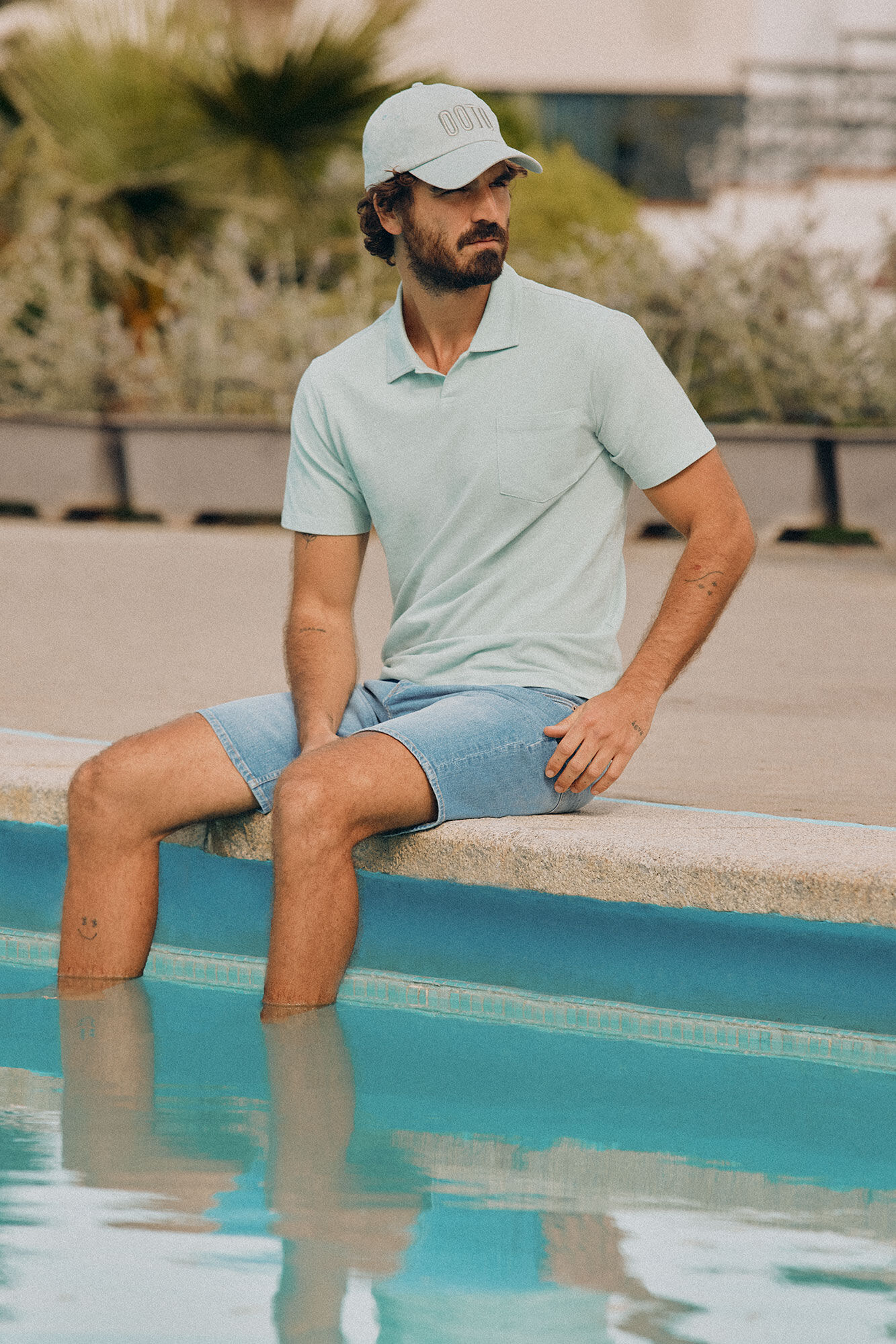 Polo pique lavado con bolsillo Polos de hombre Cortefiel