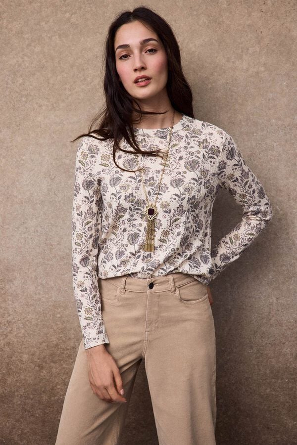 Slowlove T-shirt com estrutura estampada Multicolorido