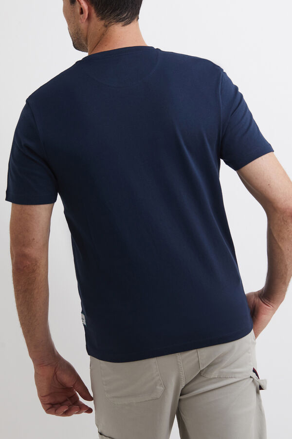 Williot Camiseta Bolsillo Detalle Étnico Azul marino