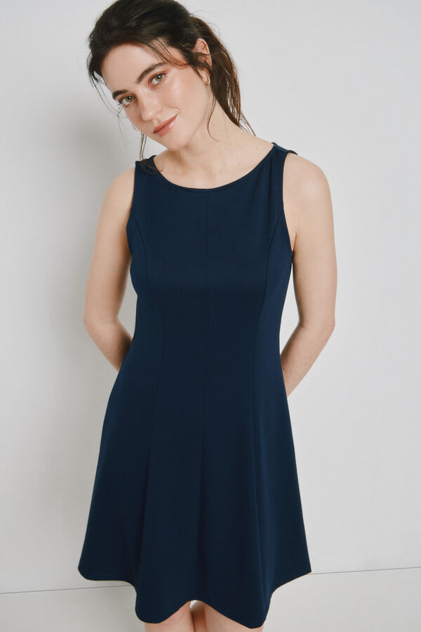 Vero Moda Vestido curto peplum Azul