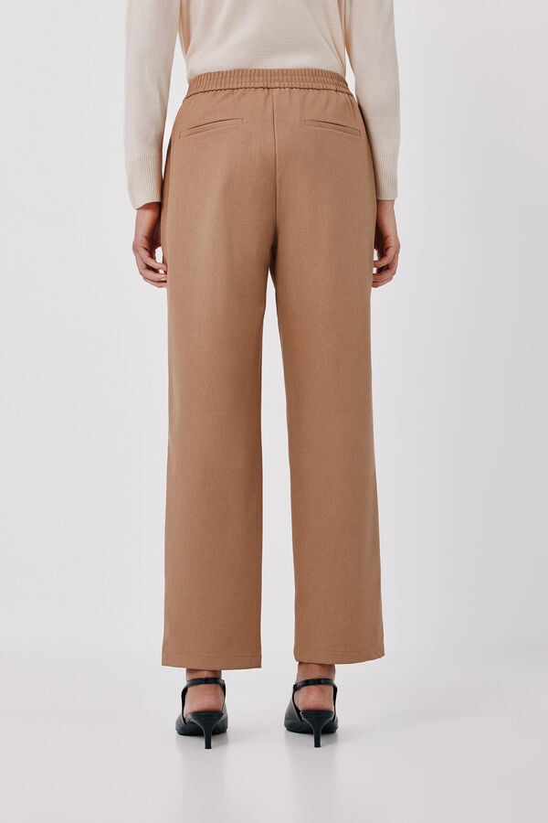 Cortefiel Women's tailored trousers Beige