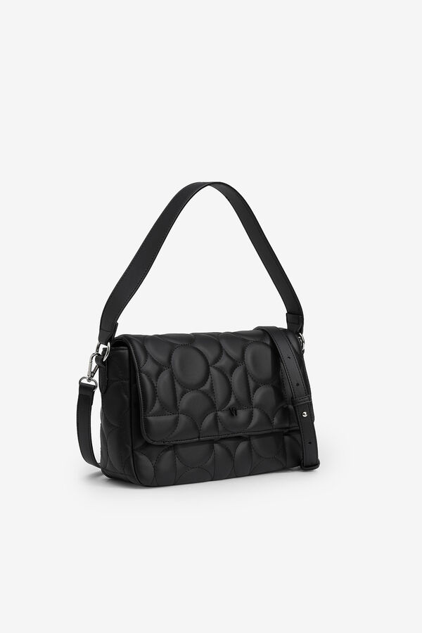 Vilanova Bolsa acolchoada com lapela Preto