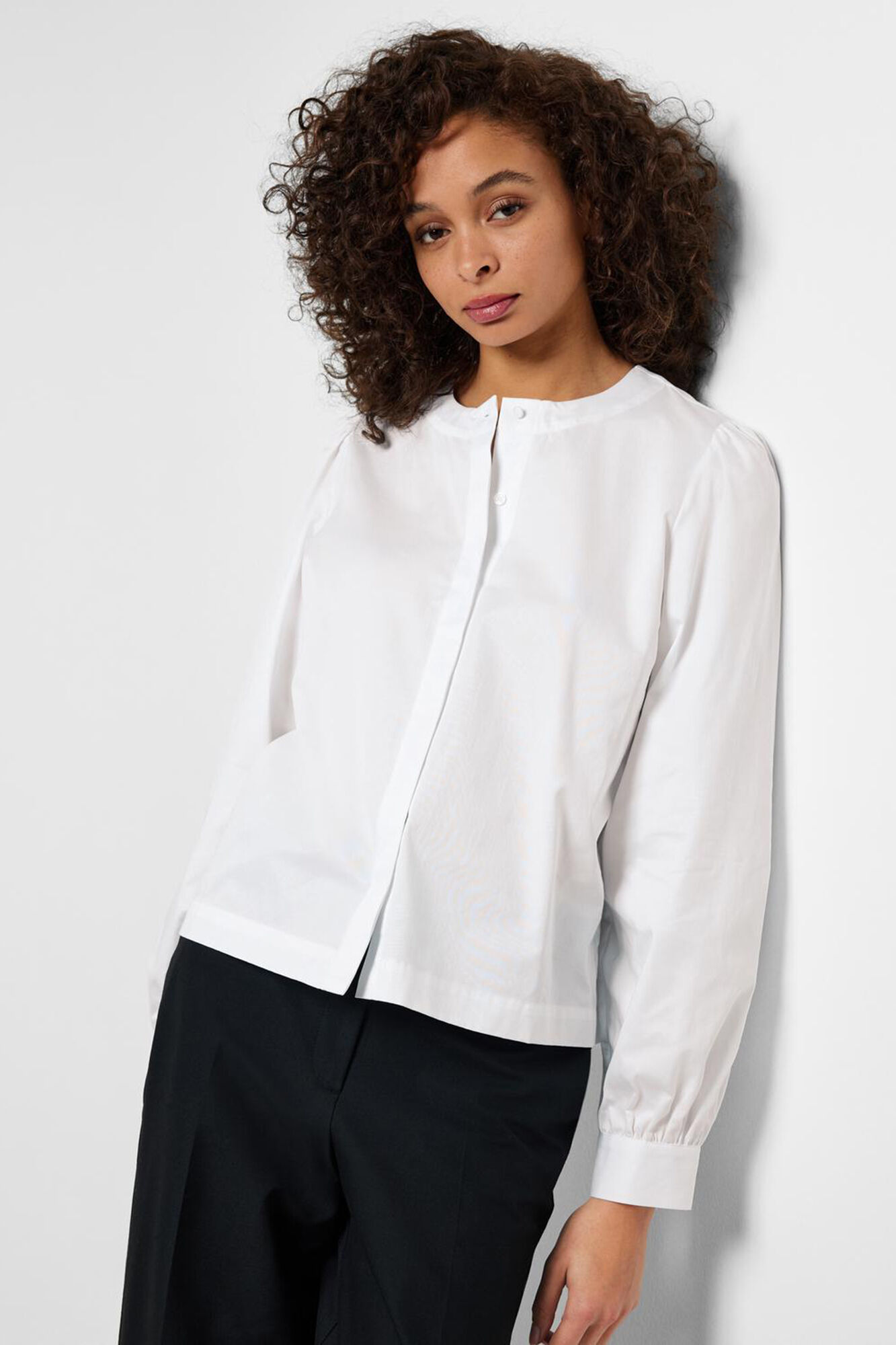 Camisa cuello mao 100 algodon organico Blusas de mujer Cortefiel