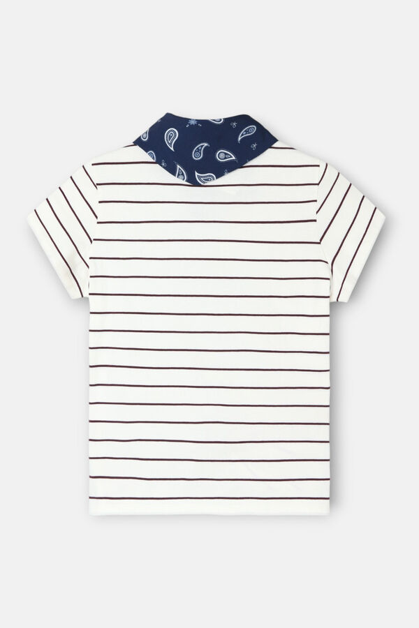 Silbon T-shirt mulher com aplica&ccedil;&atilde;o silbon bandana Impress&atilde;o