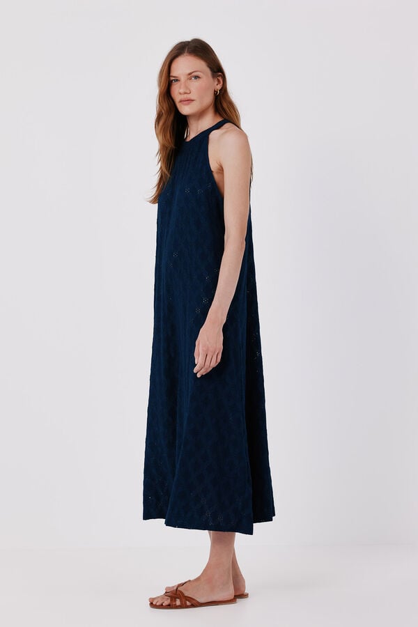 Cortefiel Halterneck dress Navy