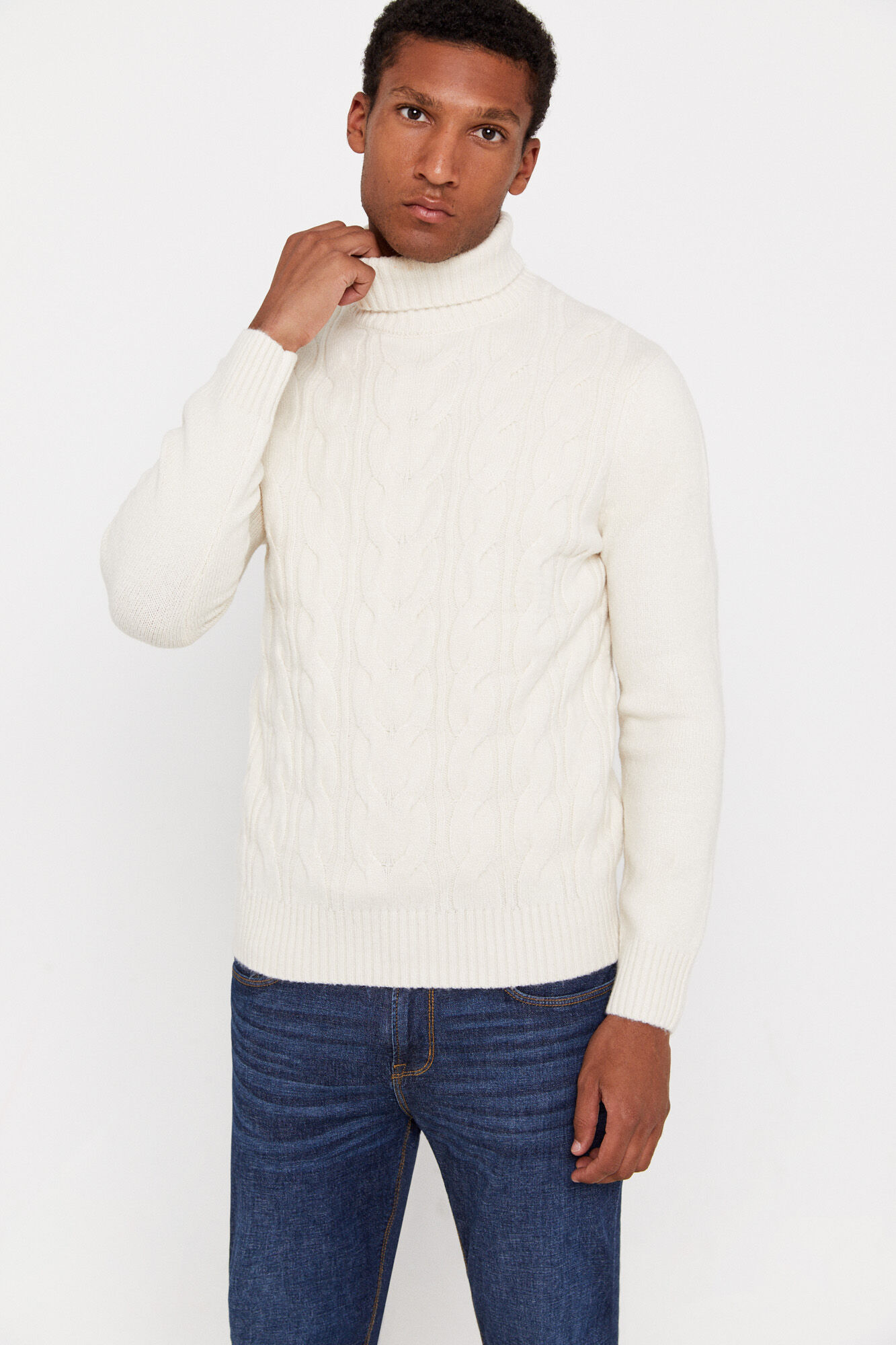 Beige sales mens jumper