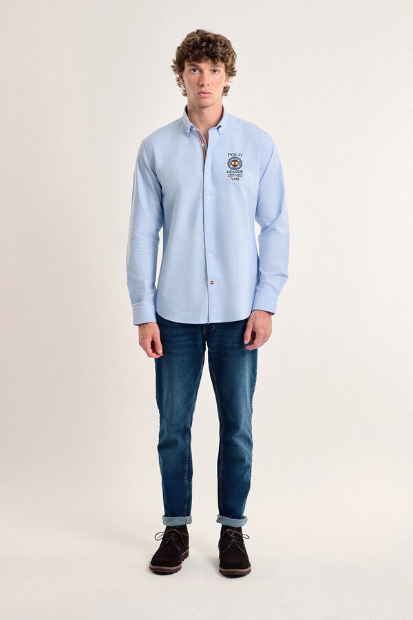 Valecuatro Camisa masculina Valecuatro azul claro Espanha Azul