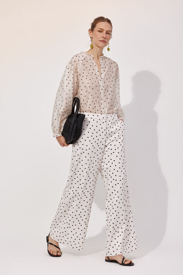 Cortefiel Bolinhas palazzo de bolinhas Impress&atilde;o