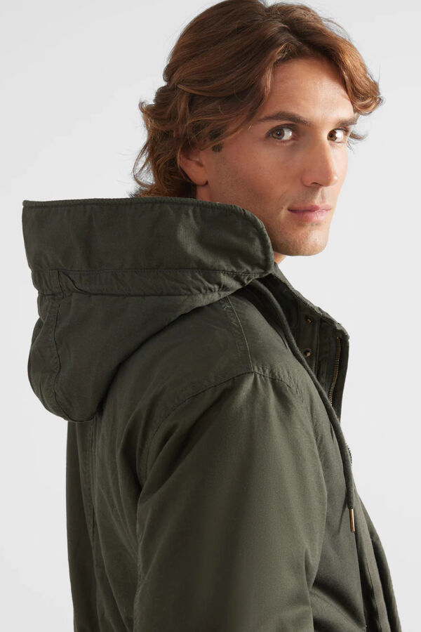 Silbon Parka clasica borreguito verde Verde