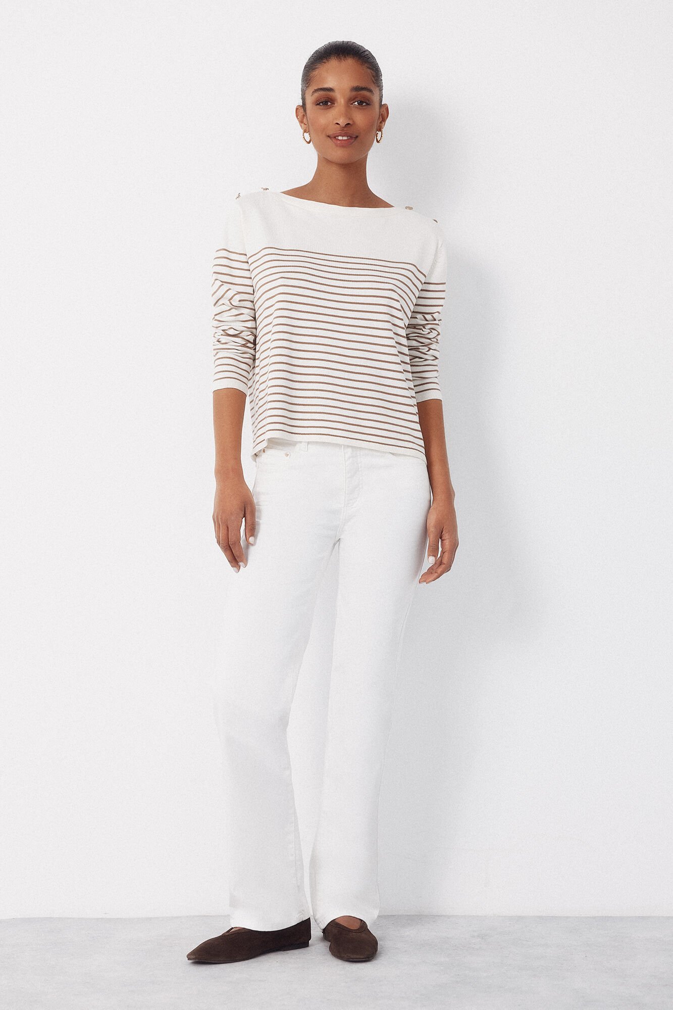 Cortefiel Striped button jumper
