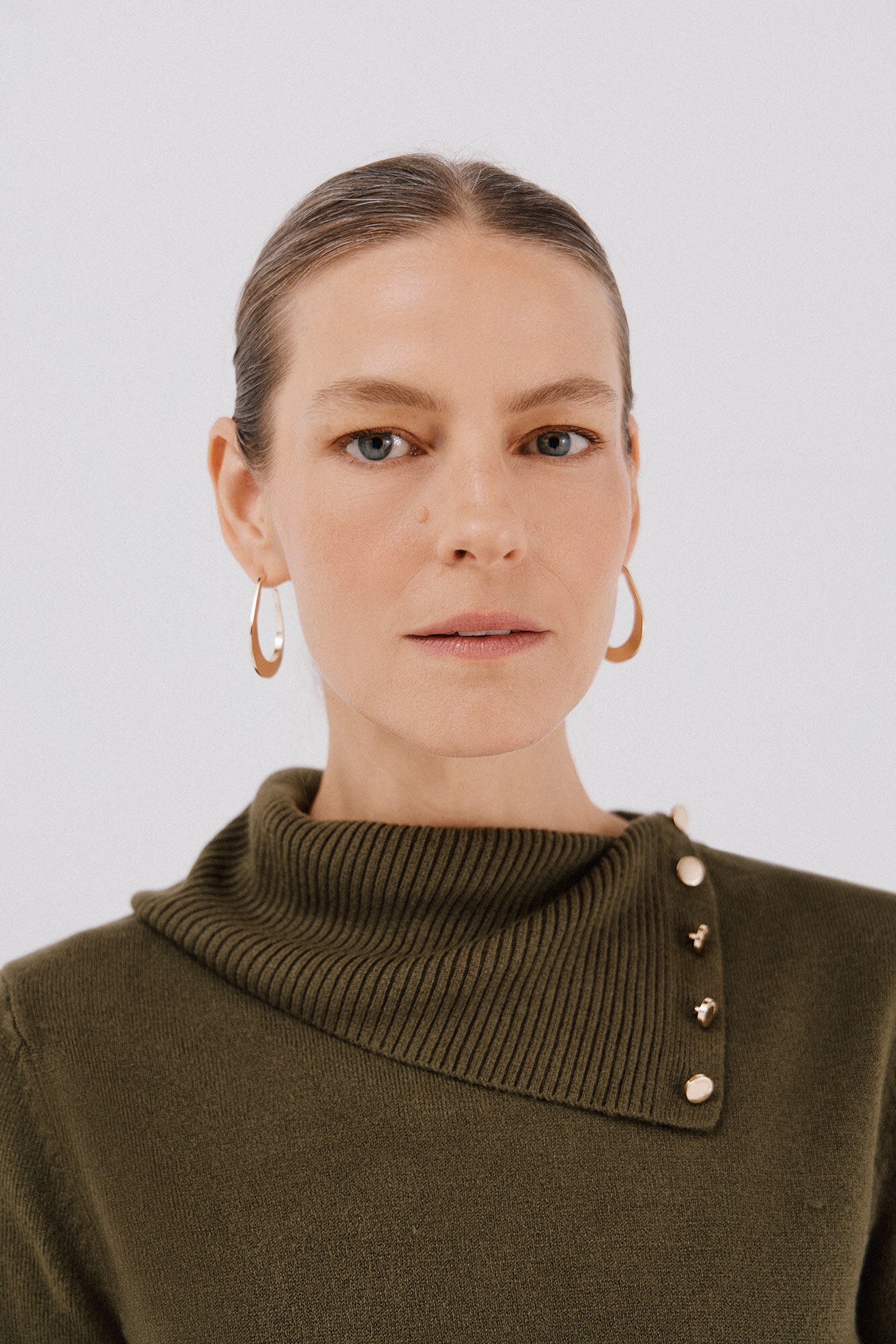 Cortefiel Button neck jumper