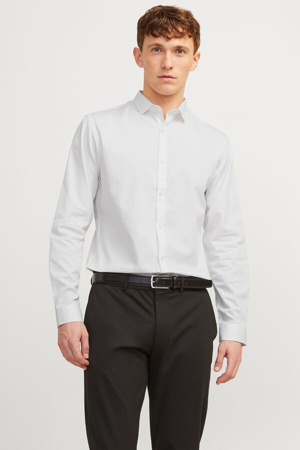 Jack & Jones Camisa slim fit em algod&atilde;o Branco