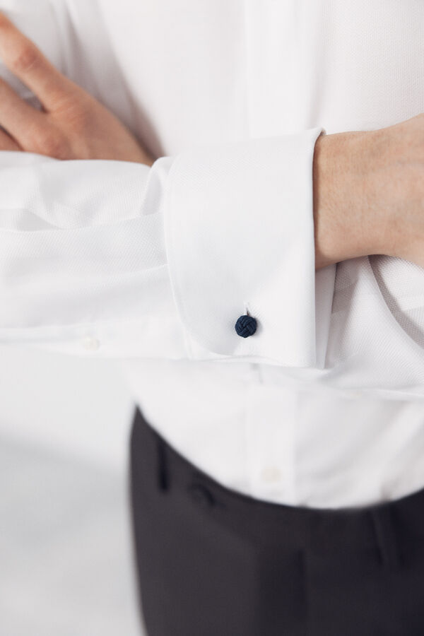 Cortefiel Plain easy-iron dress shirt White