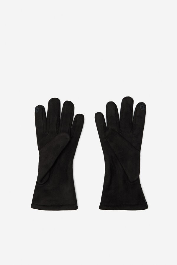 Cortefiel Nylon glove Black