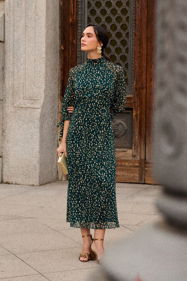 Pol&iacute;n Et Moi Verona long dress Green