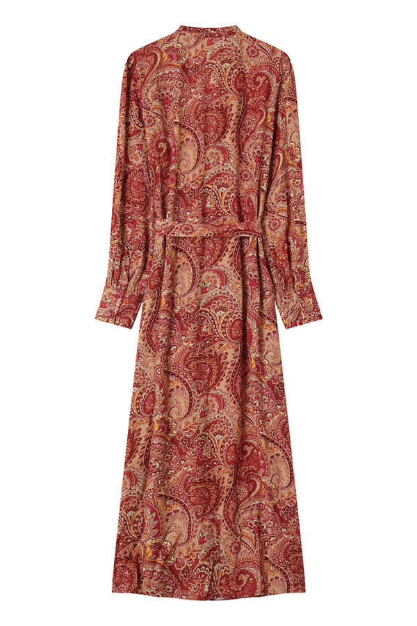 Grace & Mila Vestido longo com estampado de motivos boêmios Vermelho