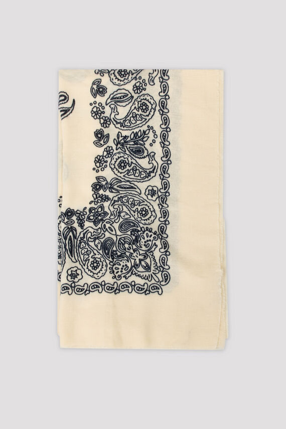 Fular cuadrado paisley