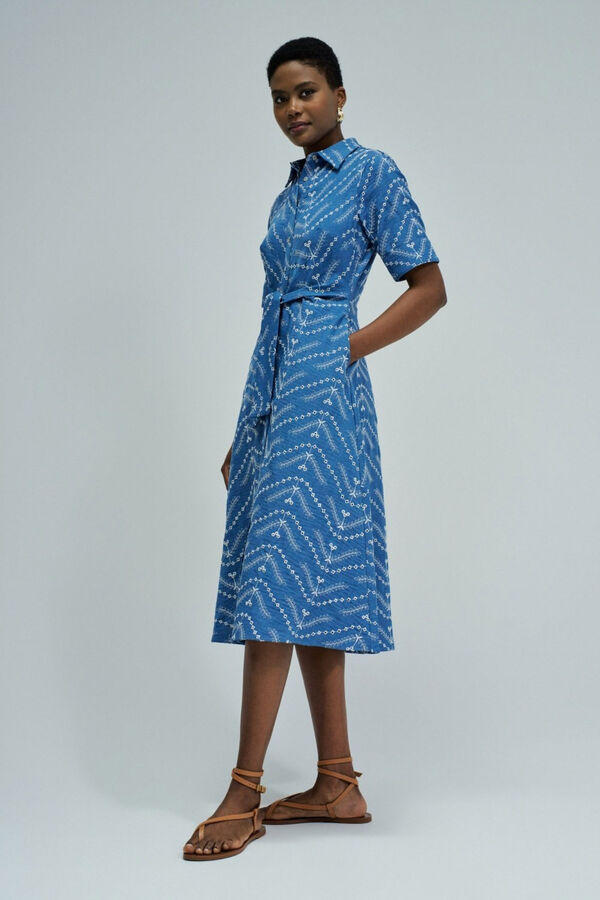 Salsa Jeans Vestido camisero midi Azul