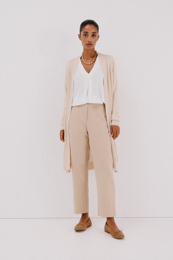 Cortefiel Short-sleeved jumper Nude