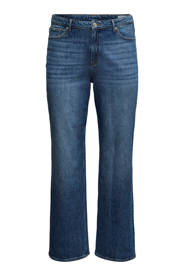 Vero Moda Curve Calça jeans larga tamanho grande Azul