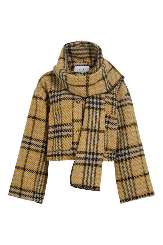 Chaqueta corta con bufanda