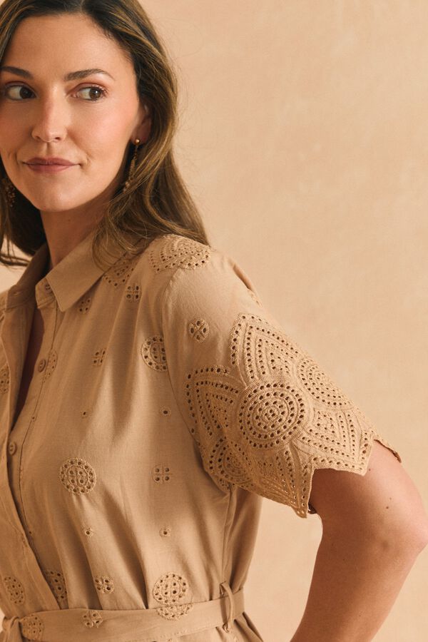 Pol&iacute;n Et Moi Vestido midi B&aacute;rbara Tostado