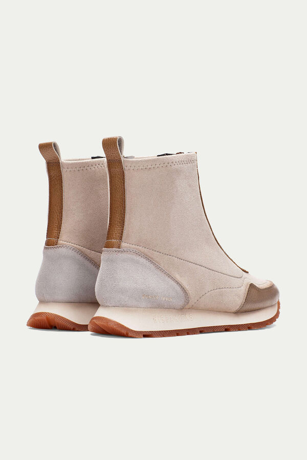 Hispanitas Tênis esportivo KANSAS Center com fecho-éclair Tostado