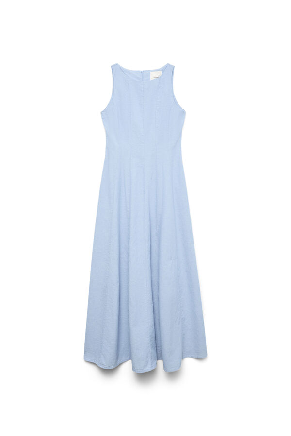 Vero Moda Vestido comprido em algod&atilde;o Azul