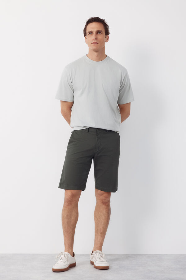 Cortefiel Plain T-shirt Blue