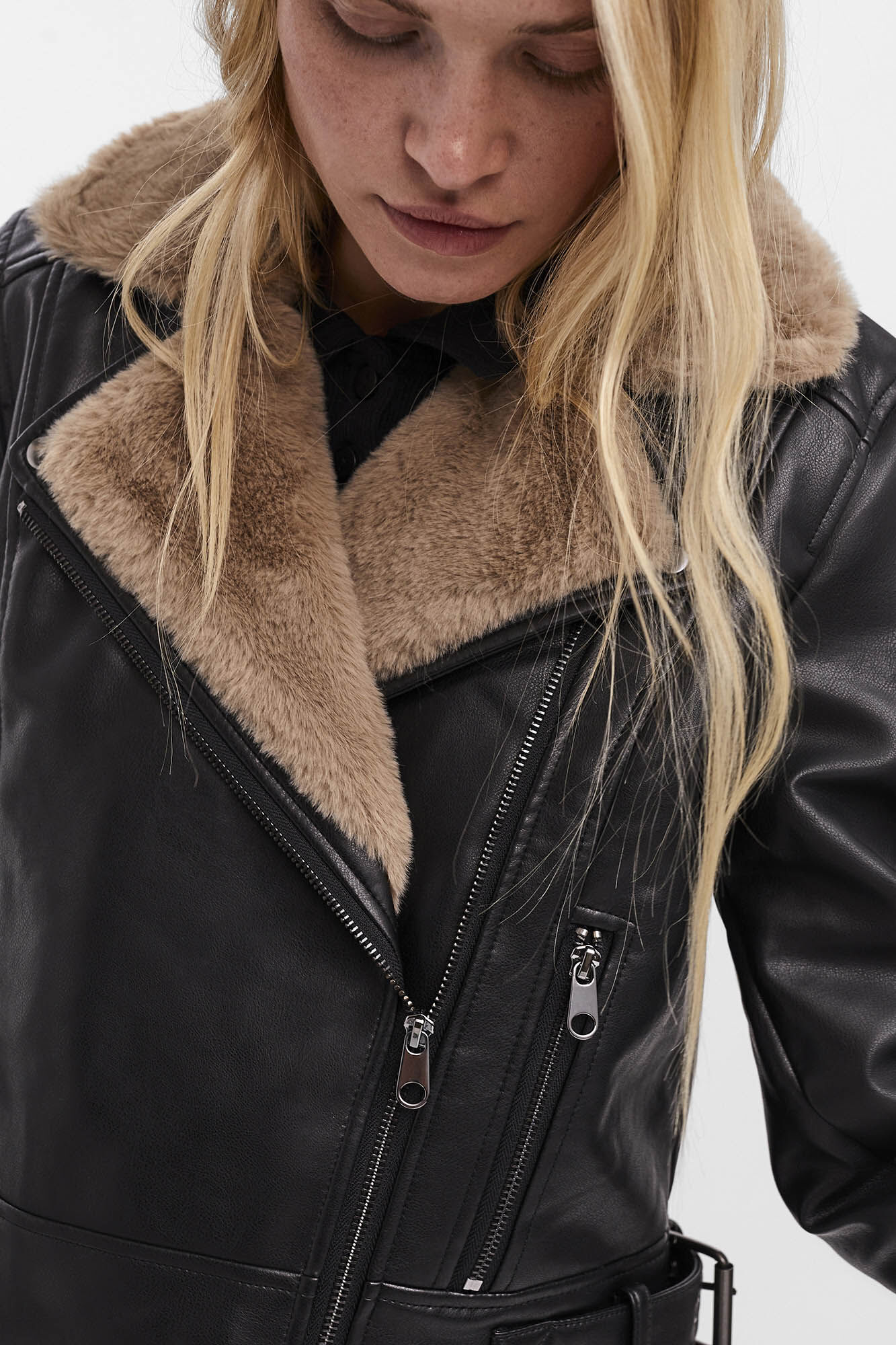 Chaqueta piel pelo mujer shop