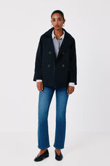 Cortefiel Short flared trench Black