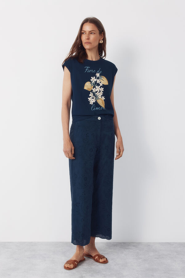 Cortefiel T-shirt estampada Azul