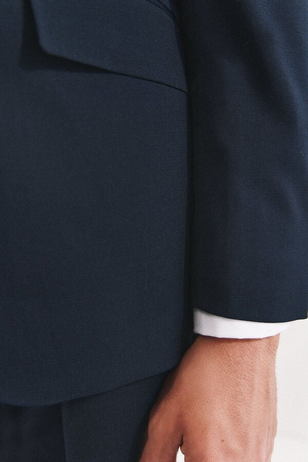 Cortefiel Navy blue slim fit blazer Navy