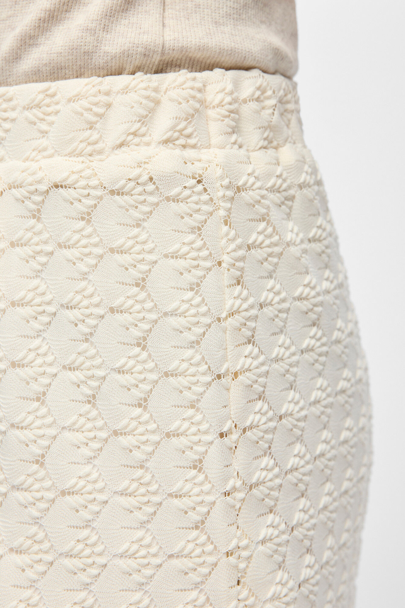 Object Openwork fabric long skirt