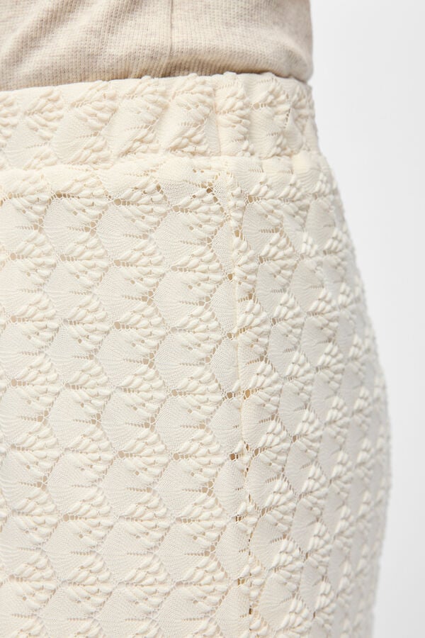 Object Openwork fabric long skirt Beige