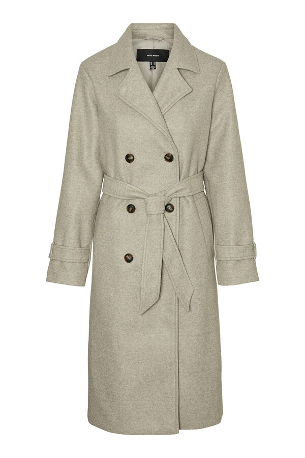 Cortefiel Cloth coat with belt  Nude