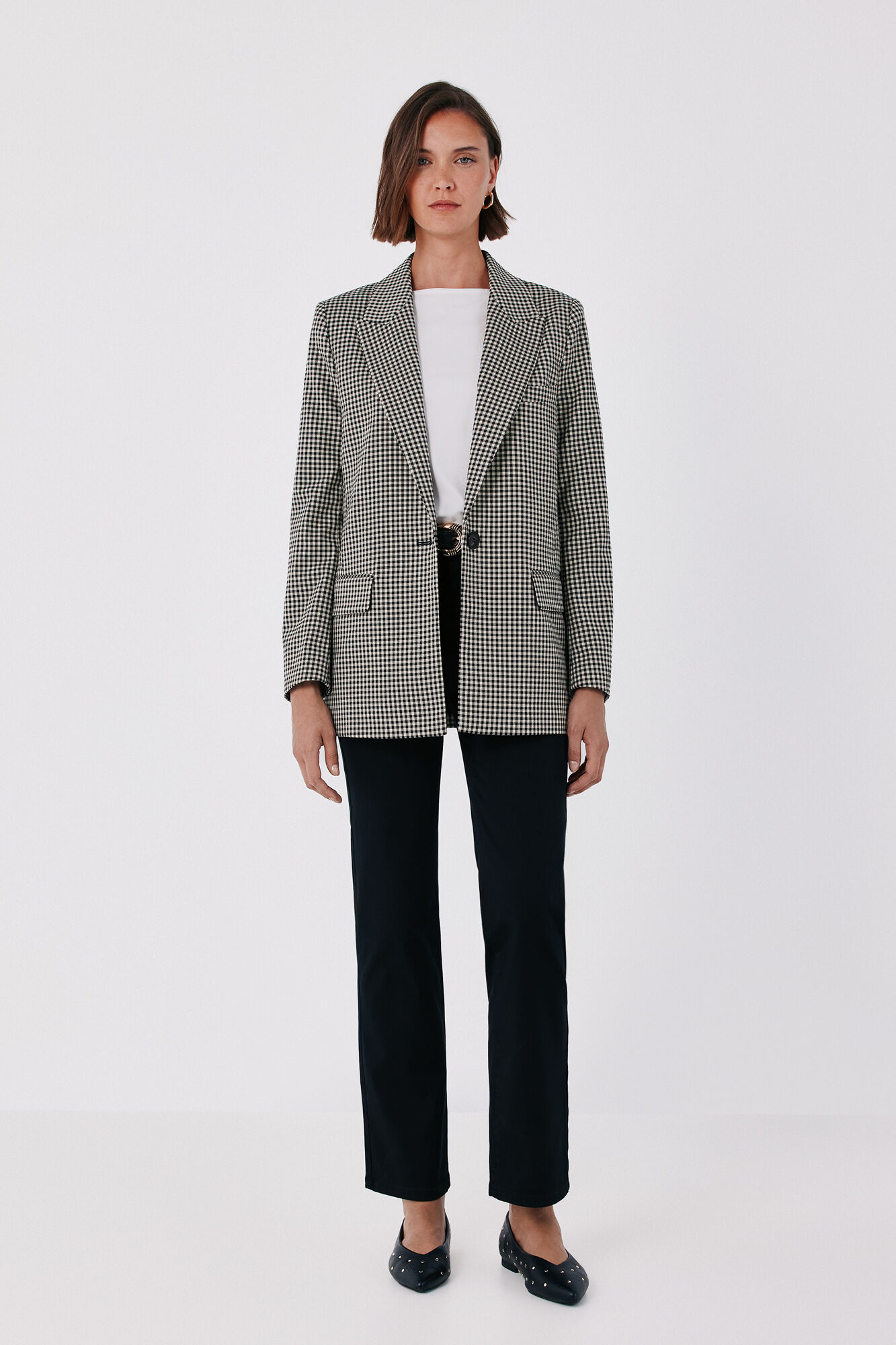 Cortefiel Checked fabric women's blazer