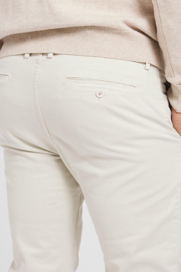 Cortefiel Casual stone darted chinos Beige