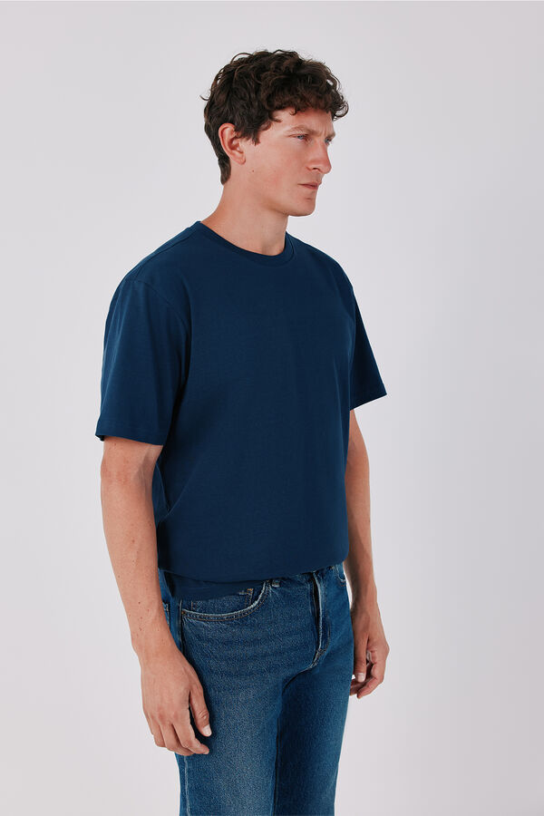 Cortefiel Basic T-shirt Navy