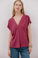 Cortefiel Printed v top Purple