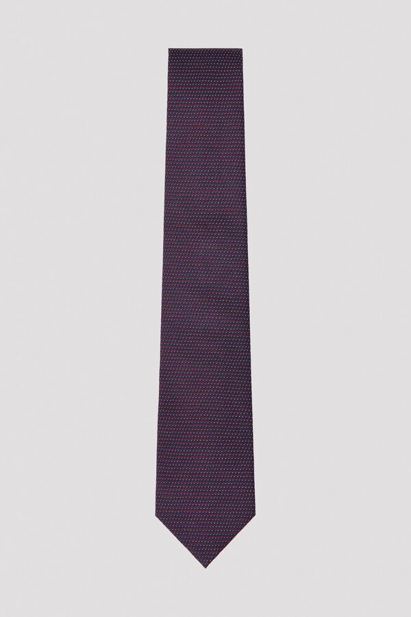 Cortefiel NATURAL silk tie Maroon
