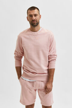 Cortefiel Sustainable round neck sweatshirt Pink