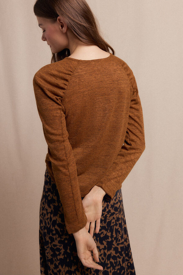 Slowlove Top with gathered sleeve Gold