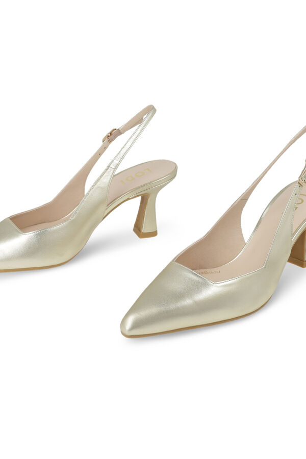 Lodi Sapatos de salto destalonados em pele Dourado
