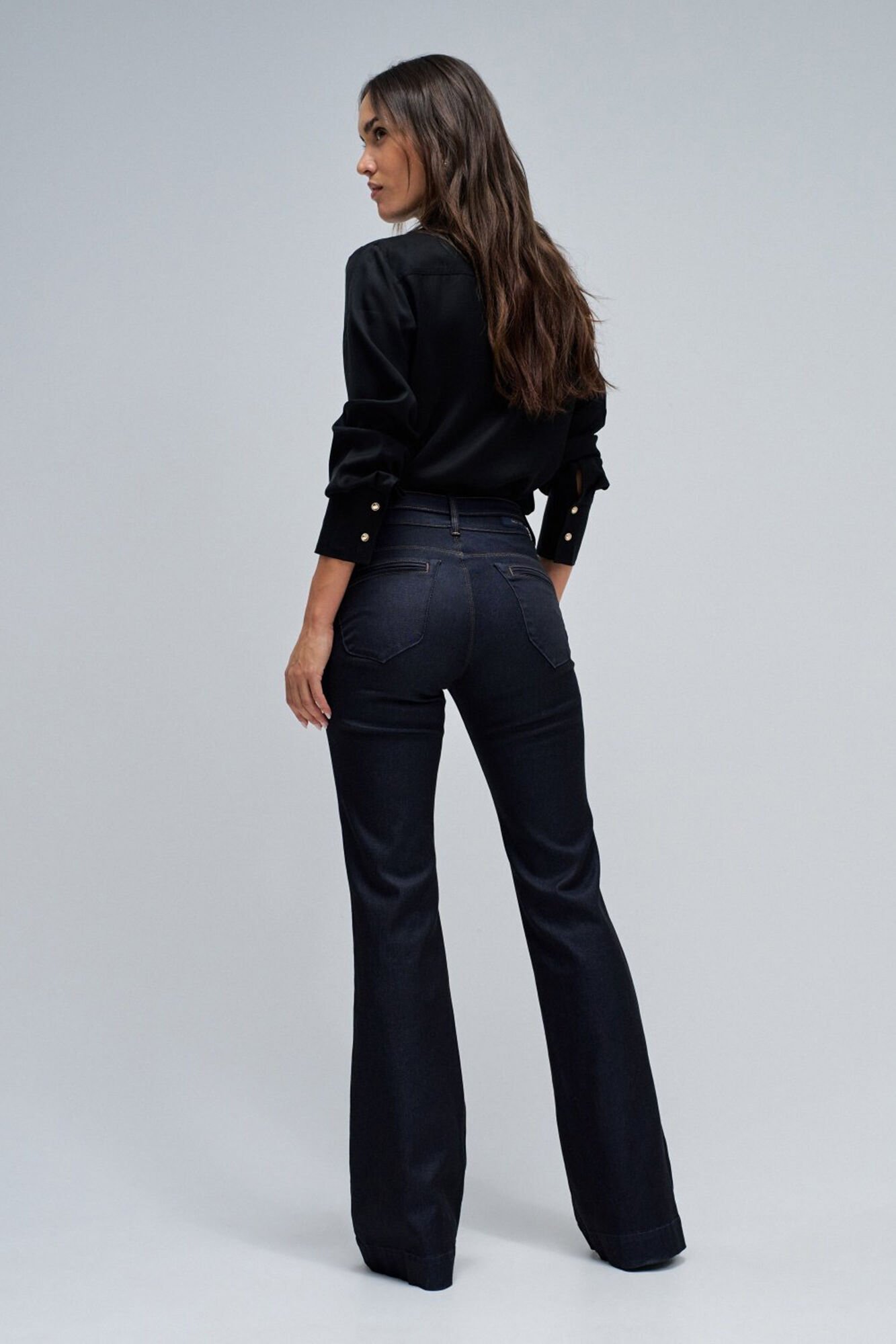 Salsa Jeans Cal&ccedil;a cal&ccedil;as chino flare secreta com cinto