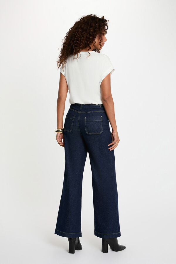 Morgan T-shirt gola em bico manga curta Branco