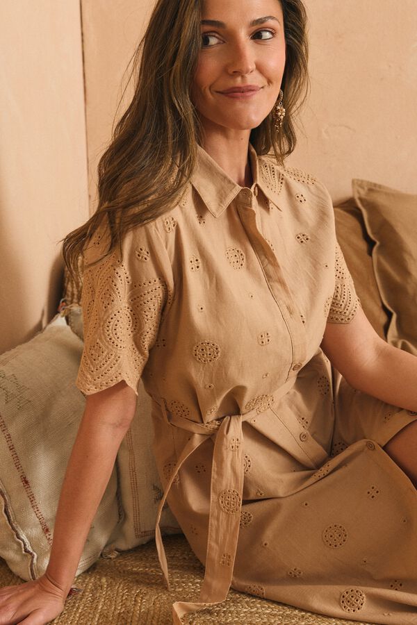 Pol&iacute;n Et Moi Vestido midi B&aacute;rbara Tostado